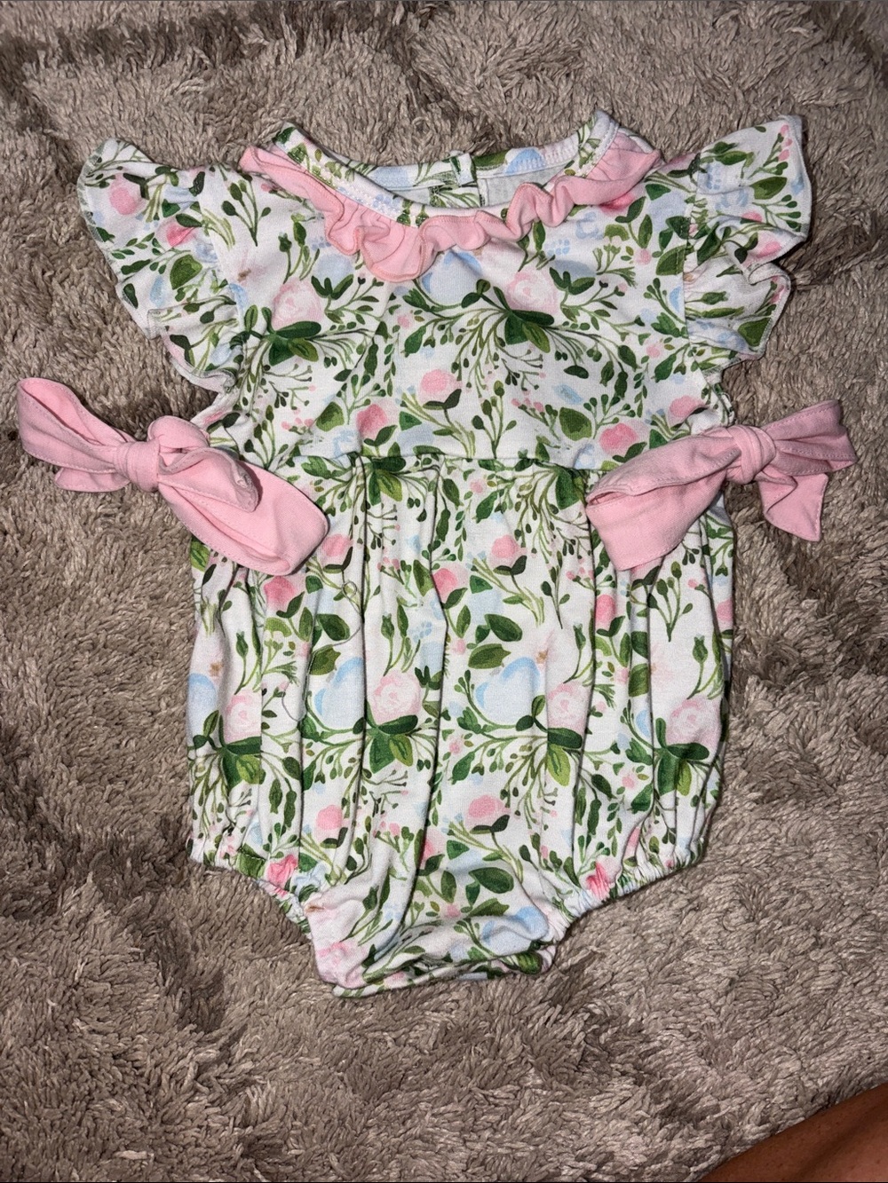 Floral Print Baby Romper